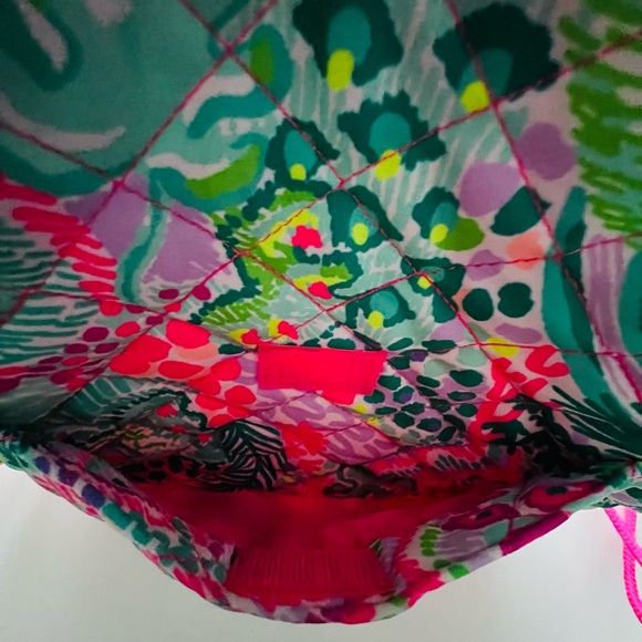 Lilly Pulitzer Quilted Drawstring Backpack Banana Split Pattern NEW WITHOUT TAGS main image 5